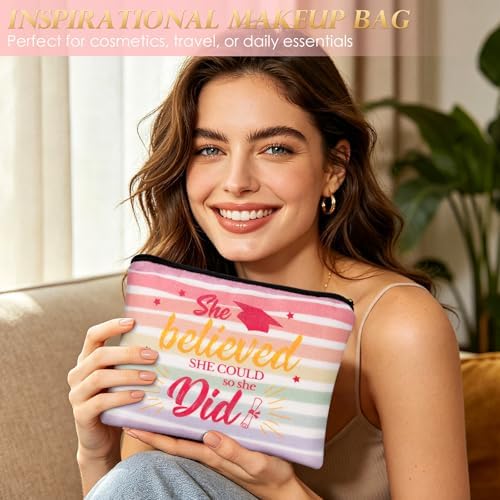 Graduation Gift for Her,Class of 2026,Pink Graduation Gifts Basket for Girls,Senior Graduations Gift,High School College Grad Gifts Box for Daughter Friend,Mug Socks Candle Makeup Bag - Image 4
