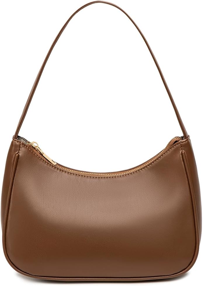 Shoulder Bags for Women, Cute Hobo Tote Handbag Mini Clutch Purse with Zipper Closure
