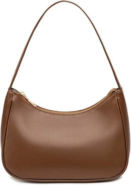 Shoulder Bags for Women, Cute Hobo Tote Handbag Mini Clutch Purse with Zipper Closure