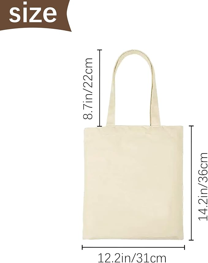 OKBA 15 pcs Blank Canvas Bags bulk,Sublimation Tote Bags,polyester tote bags for sublimation 31x36cm,DIY customization crafts (31x36cm canvas bags *15PCS)