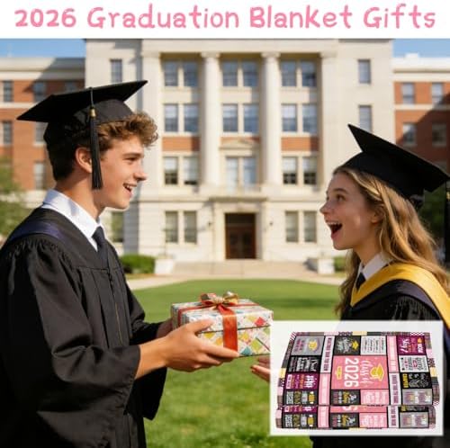 Wxiben 2026 Graduation Gifts for Her - Class of 2026 Graduation Blanket High School Seniors Nurse College Phd Graduate Gifts Grad Congrats Flannel Throw Blanket for Women 60 x 50 Inches - Image 6