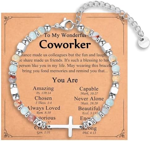 Christian Gifts for Women Girls, Religious Cross Bracelet by IKIATY