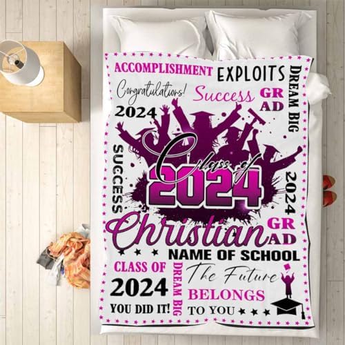 Graduation Gifts for Girls/Boys Costume Blanket with Pictures Congratulations Graduation Gifts Graduate Class of 2024 Funny Graduation Gift Graduation Gift for Her, 30x40inch - Image 5