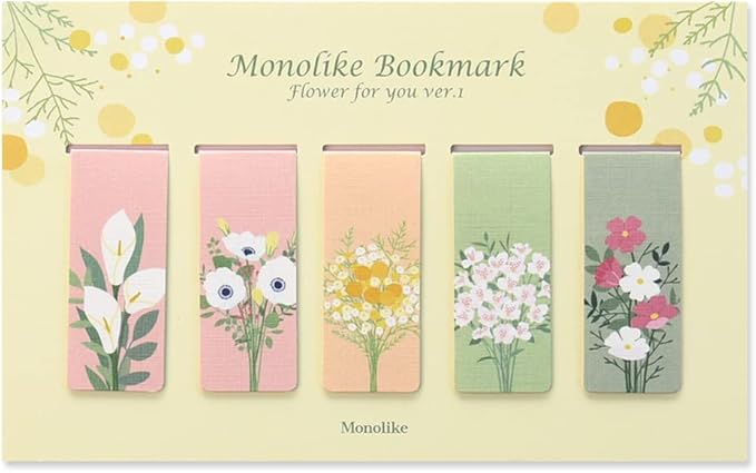 Monolike Magnetic Bookmarks Flower for You Ver.1, Set of 5