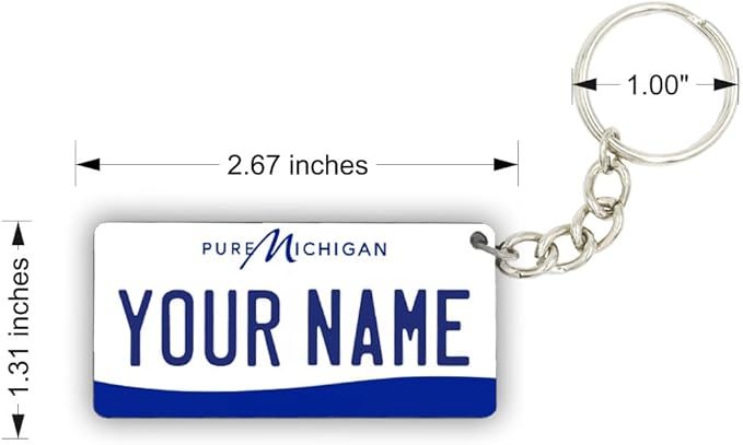 License Plate Keychain - Personalized - All States Multicolor