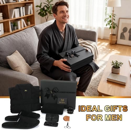 Hercicy 9 Pack Birthday Gifts for Men, Dad Beard Care Set,Black,Waffle - Image 3