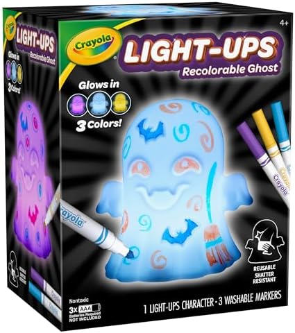 Crayola Light-Ups Ghost, Reusable Coloring Light Up Halloween Toy for Kids - Image 5
