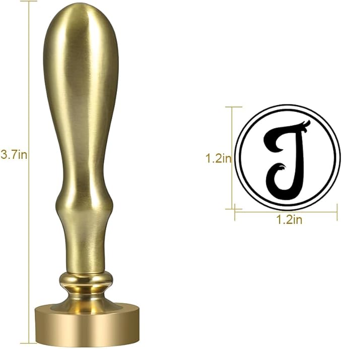 Ice Cube Stamp for Cocktails Ice Stamp Brass Head with Handle, Ice Branding Stamp for Ice Cubes Cocktail Whiskey Drinks Party Wedding Making DIY Crafting (Letter J)
