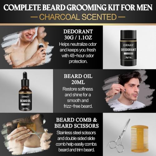 Spa Gifts for Men, Charcoal Bath and Beard Grooming Kit - Image 5