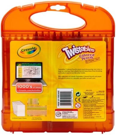 Crayola Twistables Colored Pencils Set 65 pieces (25 pencils + 40 paper sheets), Kids Drawing Kit, Portable Art Case, Kids Colored Pencils, Coloring Supplies, Gifts. - Image 4