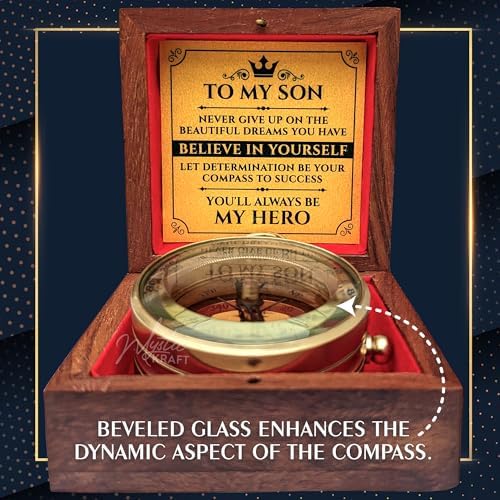 Engraved Pocket Compass for Son - College, High School Graduation, Promotion, Easter, Scout Gift from Mom Dad - 2025 Gifts for Him, Men - Image 6