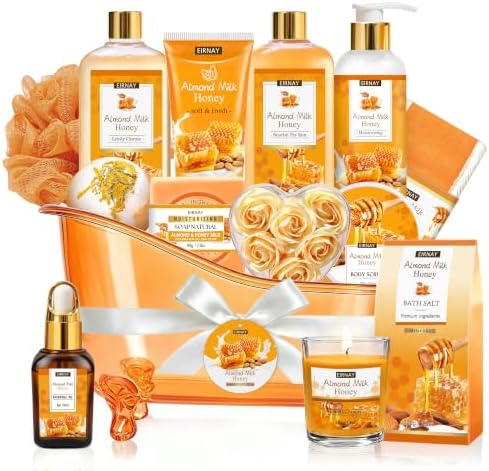Gifts for Women,15pcs Almond Milk & Honey Spa Gift Basket for Women by Unknown