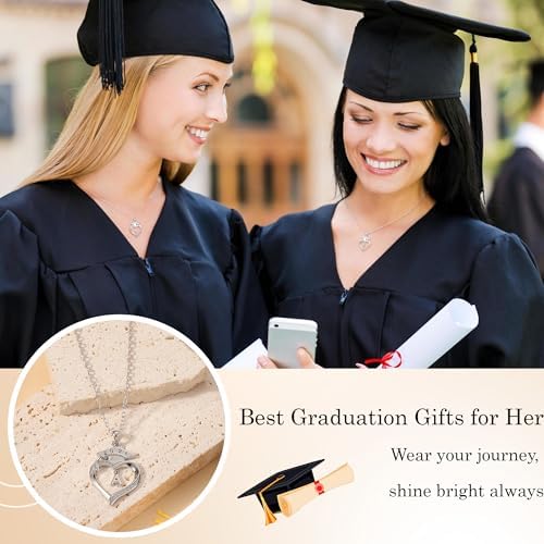 Graduation Gifts, Graduation Gift for Her Initial Necklaces for Women Class of 2026 Gifts Letter A - Z High Shool Senior Master Degree Graduate Necklace for Daughter Sister Granddaughter Girlfriend - Image 4