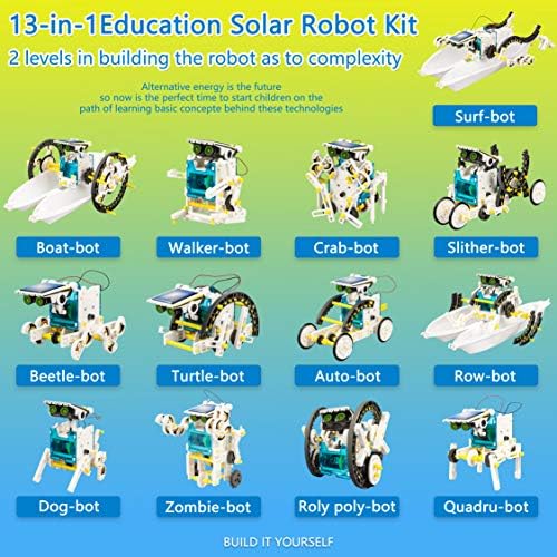 STEM 13-in-1 Solar Power Robots Toy,Educational Experiment DIY Robotics Kit - Image 4