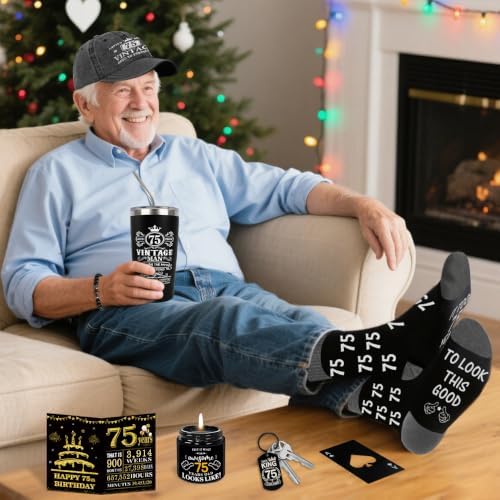 75th Birthday Gifts for Men Tumbler Set, Unique Gift for 75 Year Old Man - Image 3