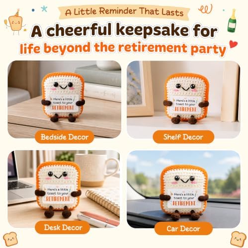 OASSIE Retirement Gift for Woman Men - Handmade Positive Crochet Toast - Image 7