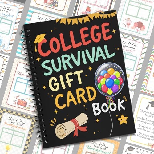 College Survival Gift Card Book 8 x 6 Inch 20 Pages Giftcard Booklet Holders, College Survival Kit Gift Card Book 2026, High School Graduation Gifts for Students Him Her Boys Girls by Unknown