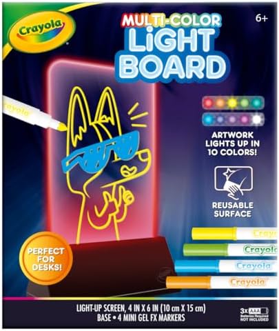 Crayola Multi-Color Light Board, Light Up Drawing Toy, Desk Toy, Doodle Pad, Glow Art, Gifts, Toys Boys & Girls, Ages 6, 7, 8 - Image 3