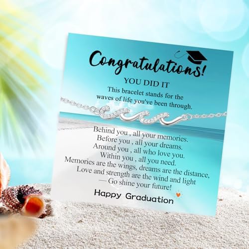 Gifts for Women, Cool Waves Bracelet Christmas Birthday Gift for Happy Birthday 21st, 30th, 40th, 50th, 60th Birthday Gift Ideas for Women Ladies Bestie Friend Sister Mom Daughter Wife Grandma - Image 3