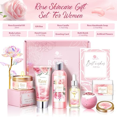 Gifts for Women, Happy Birthday Gifts for Women with Rose Self Care Gift - Image 6