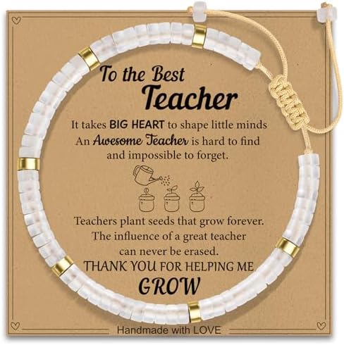 AGOT Thank You Gifts for Women: Teacher Appreciation Office Gifts for Coworkers Employee Boss Lady Manager Colleague Natural Stone Bracelet by AGOT