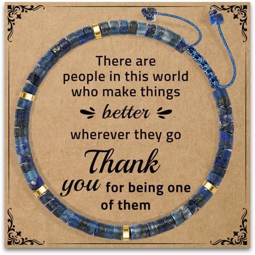 AGOT Thank You Gifts for Women: Teacher Appreciation Office Gifts for Coworkers Employee Boss Lady Manager Colleague Natural Stone Bracelet by AGOT