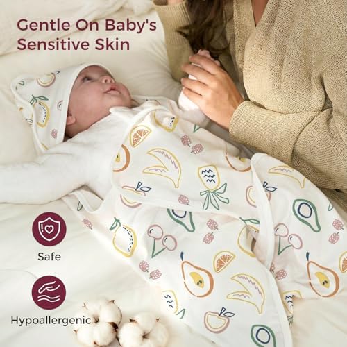 Momcozy Baby Towels, Soft Absorbent Bath Towel for Newborn&Toddler,Pink - Image 4