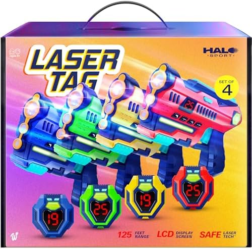 Laser Tag Set of 4 - Gifts for 8-13 Year Old Boy Gifts Birthday (4 Pack) by Unknown