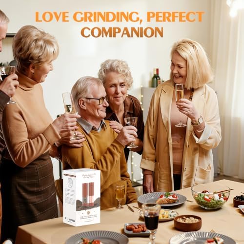 Electric Salt and Pepper Grinder Set Automatic Battery Pepper Mill Shakers Adjustable Coarseness Upgraded Larger Capacity with Led Home and Kitchen Appliances(Wine Red) - Image 6