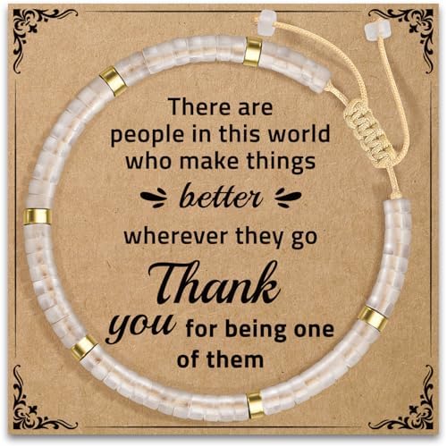 AGOT Thank You Gifts for Women: Teacher Appreciation Office Gifts for Coworkers Employee Boss Lady Manager Colleague Natural Stone Bracelet by AGOT