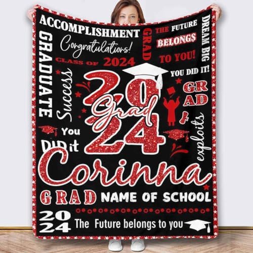 Custom Photo Blanket Photo Blanket Graduation Gifts Men Soft Blankets with Pictures Customized 2024 Personalized Graduation Blanket Personalized Picture Collage Blanket 30x40inch - Image 2