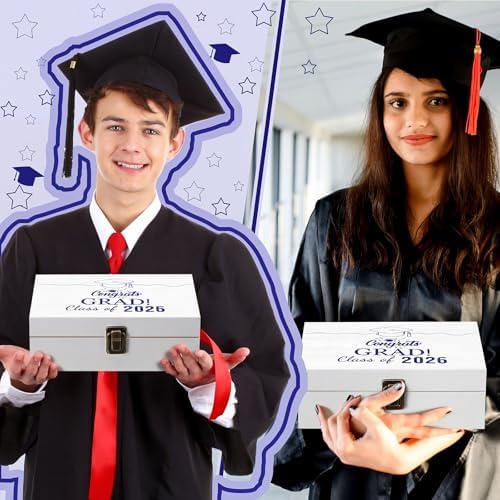 Graduation Memory Keepsake Box with Photo Custom 2026 Large Grad Card Box with Customized Picture Gift for Him Her for Graduate Grad High School Party(Blue,Classic) - Image 4