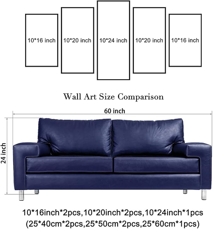 Wieco Art Canvas Wall Art Mount Cook and Lake Matheson New Zealand with Milky Way Modern 5 Piece Canvas Artwork Starry Night Pictures for Bedroom Kitchen Living Room Wall Decor Home Decorations