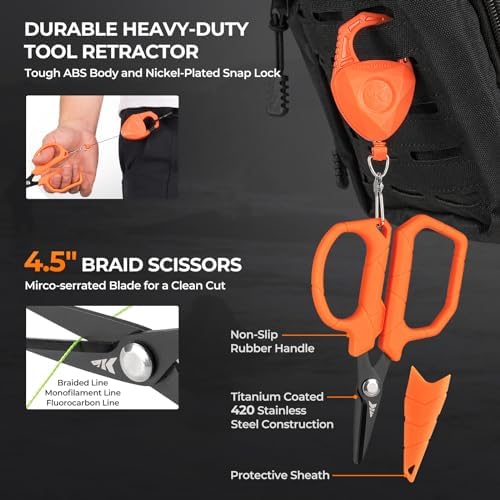 KastKing SteelStream 6pc Fishing Tool Kit, Fishing Gear - Image 5