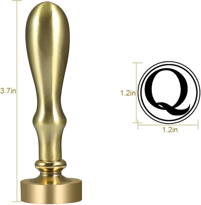 Ice Cube Stamp for Cocktails Ice Stamp Brass Head with Handle, Ice Branding Stamp for Ice Cubes Cocktail Whiskey Drinks Party Wedding Making DIY Crafting (Letter Q)