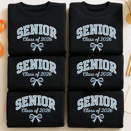 Love Signal Custom Embroidered Senior 2027 Sweatshirt, Personalized Class of 2027 Sweatshirt, Graduation Hoodie for Him Her - Image 6