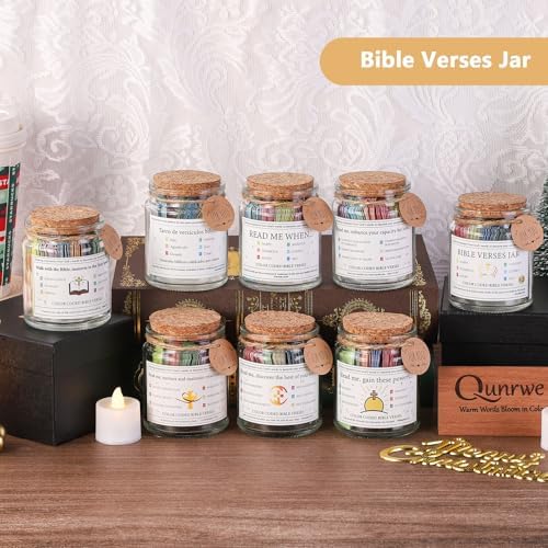 Prayer Cards Bible Verse Jar,Spiritual Christian Baptism Confirmation Gifts - Image 3