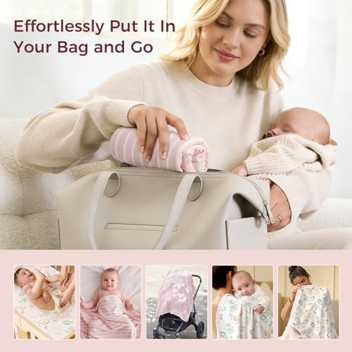 Momcozy Baby Towels, Soft Absorbent Bath Towel for Newborn&Toddler,Pink - Image 7