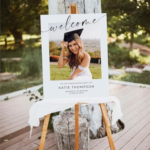 Personalized Modern Graduation Party Welcome Sign with Photo, Grad Sign, Graduation Decorations Party, Class of 2026 Welcome Poster, Senior Party Sign, Graduation Celebration Sign#06 by CENOVACY