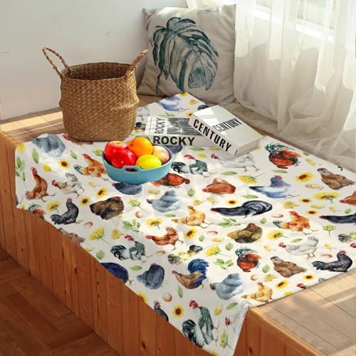 Chickens Blanket Gift for Toddler Infant or Newborn, Chickens Watercolor Throw Blanket for Hen Chicken and Rooster Lovers Soft Lightweight 30"x40" for Pet/Toddler for Sofa,Bed and Living Room - Image 4