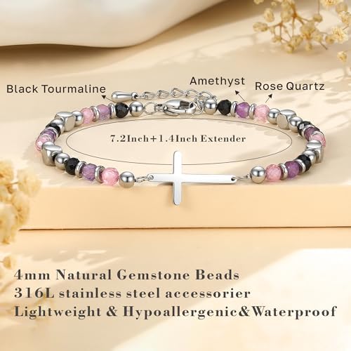 Adjustable Religious Gifts Cross Bracelet for Women Girl - Image 4