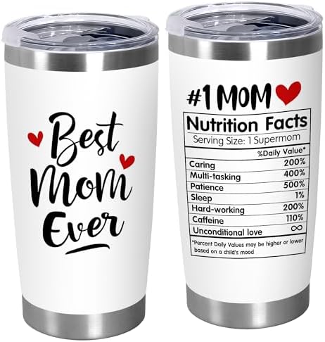 TEEZWONDER Birthday Gifts for Mom - 20 oz Stainless Steel Tumbler by Teezwonder