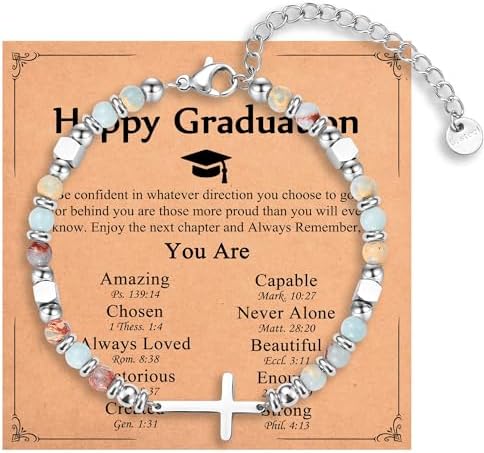 Christian Gifts for Women Girls, Religious Cross Bracelet by IKIATY