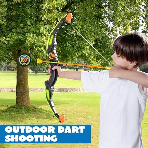 JOYIN Kids Bow and Arrow Set with LED Flash Lights, Outdoor Archery Set Toy Gift for Boys and Girls Ages 6-12 with Suction Cup Arrows, Target & Arrow Case, Great Birthday Gift for Kids/Children - Image 6