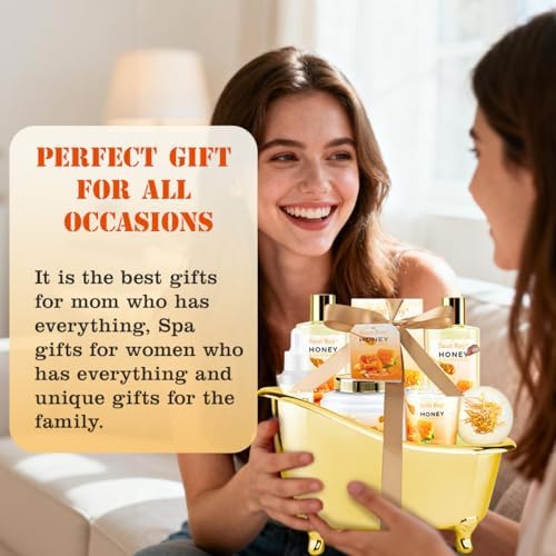 Shower kit gift Birthday Spa Gifts for Women & Men, Honey Almond Bath Gift - Image 4