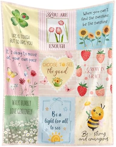 WRAPIX Inspirational Gifts for Women - Soft Fleece Throw Blanket 50x60 in by WRAPIX