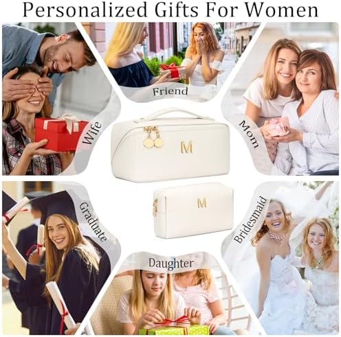 Initial Makeup Bag Personalized Gift for Women Teen Girls - Image 2