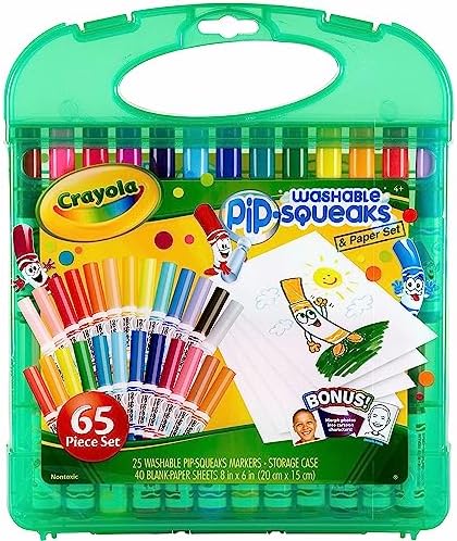 Crayola Pip-Squeaks Washable Markers 65ct, Coloring Art Supplies for Kids by Crayola