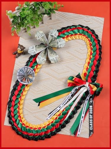 TFTAFAN Graduation Leis and Graduation Honor Cords Class of 2026 Graduation Ribbon Lei Graduation Necklace Braided Necklaces gift for Student Gifts Party Supplies - Image 3