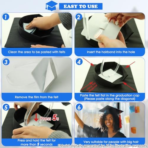 2 Pcs Clear Graduation Cap Headband for Graduation Day - Image 3